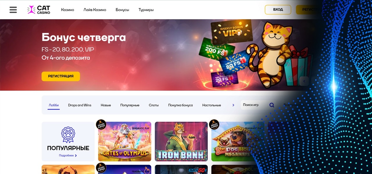 бездепозитный бонус cat casino